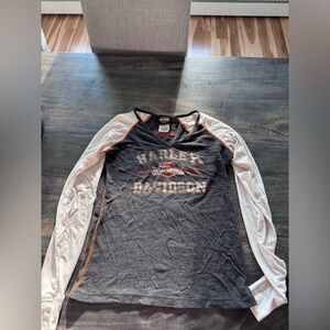 Harley-Davidson Black and Orange Logo Shirt